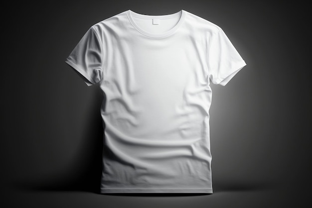 modèle de maquette de t-shirt blanc isolé vue de face t-shirt unisexe