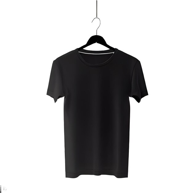 Modèle de maquette de t-shirt blanc noir à télécharger de haute qualité