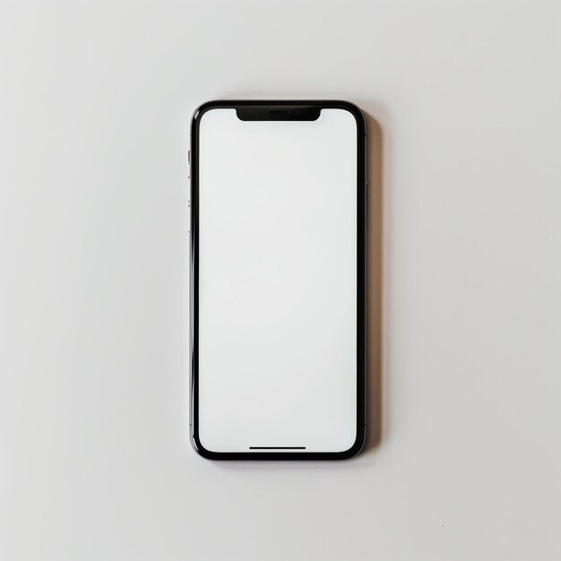 Photo modèle de maquette de téléphone affichage d'écran blanc