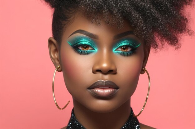 modèle de maquillage afro-américain