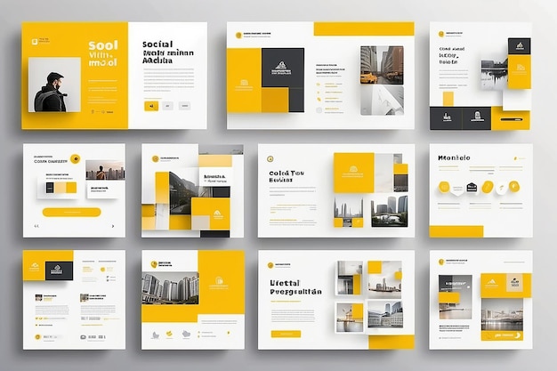 Un modèle de média social propre et simple avec une couleur de fond blanche