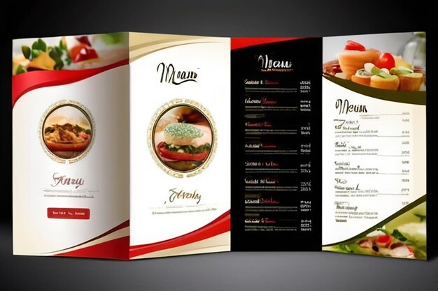 Photo modèle de menu alimentaire