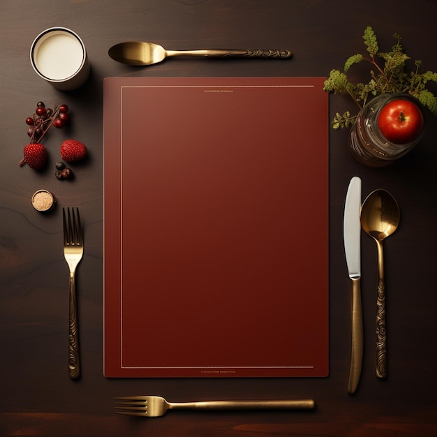 modèle de menu modèle rouge