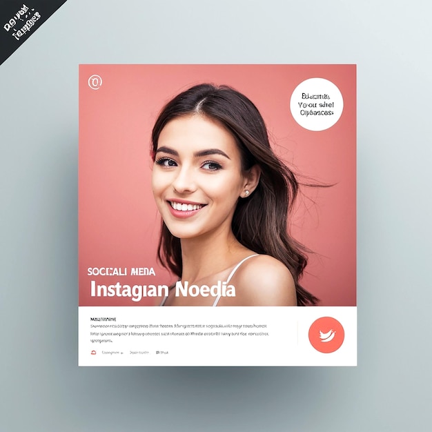Modèle de message Instagram pour les médias sociaux