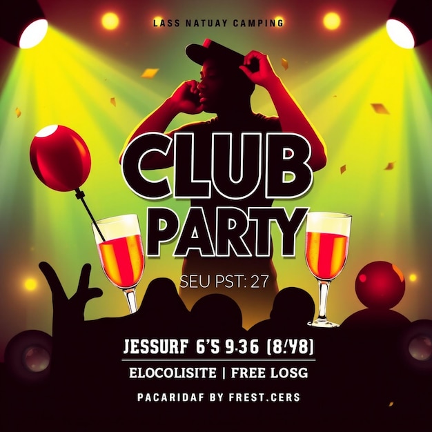 Modèle de message sur les réseaux sociaux pour les fêtes du club