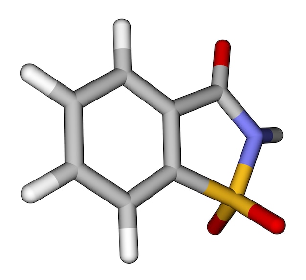 Modèle moléculaire des bâtons de saccharine