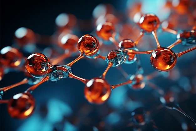 Modèle de molécule 3D dans un cadre scientifique une formation scientifique captivante