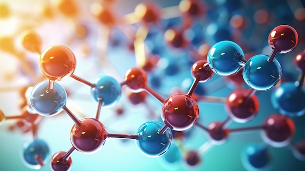 Modèle de molécules Structure moléculaire au niveau atomique Formation médicale