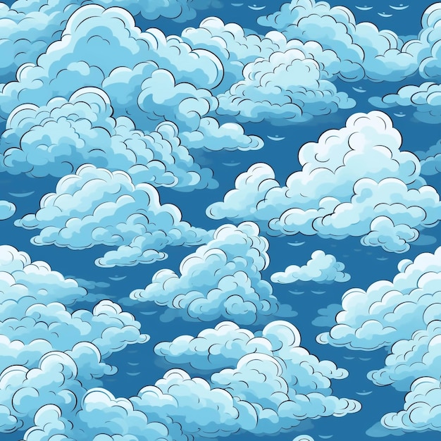 modèle de nuage dans le ciel bleu