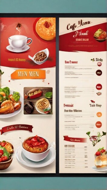 modèle d'objets de conception graphique de menu de restauration rapide