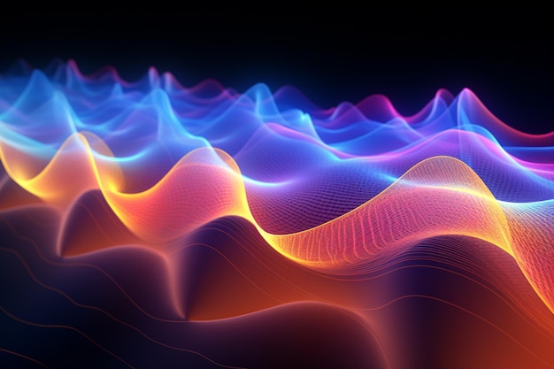 Modèle d'ondes sonores aux couleurs musicales