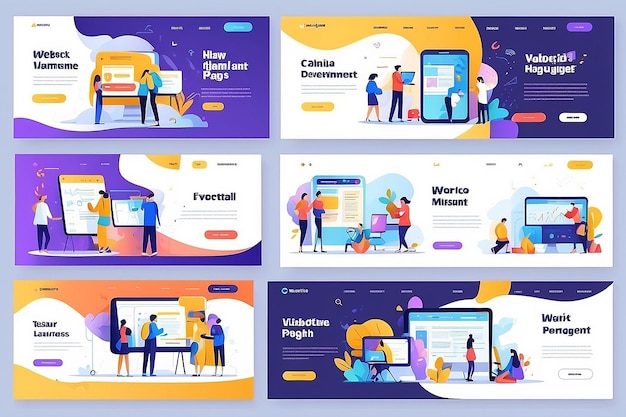 Modèle de page d'atterrissage de développement de site Web