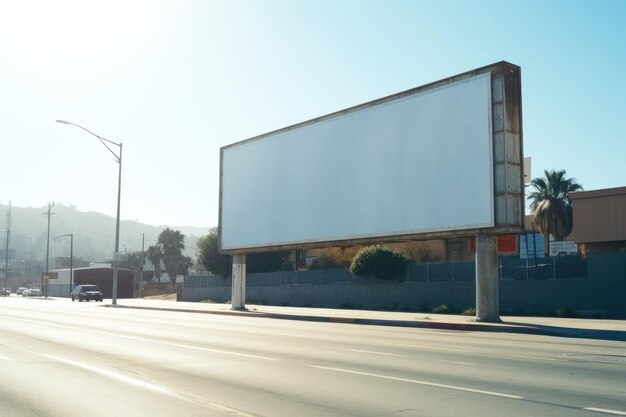 Modèle de panneau d'affichage urbain futuriste dynamique et publicité extérieure