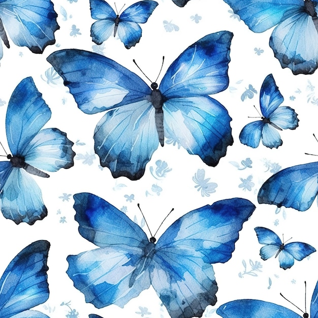 modèle de papillons à l'aquarelle