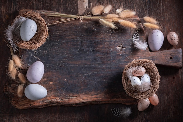 Modèle de Pâques à plat comme motif organique