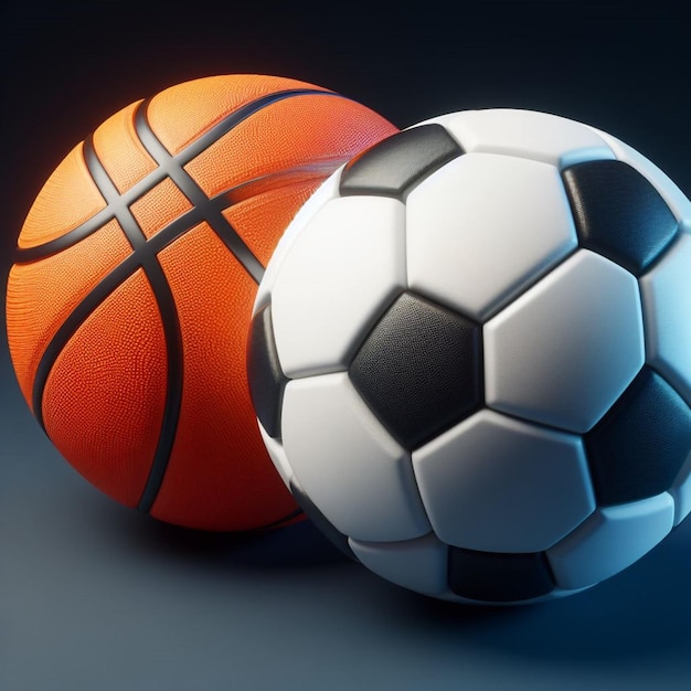 Photo modèle de pelota de futblo y basket