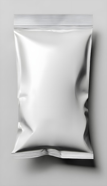 Photo modèle photo de l'emballage du sachet sans autocollant sur fond blanc