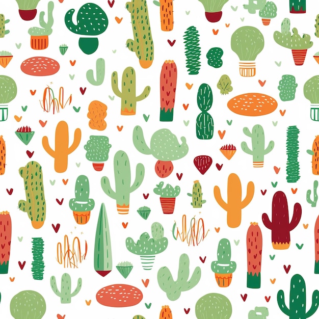 modèle de plantes de cactus