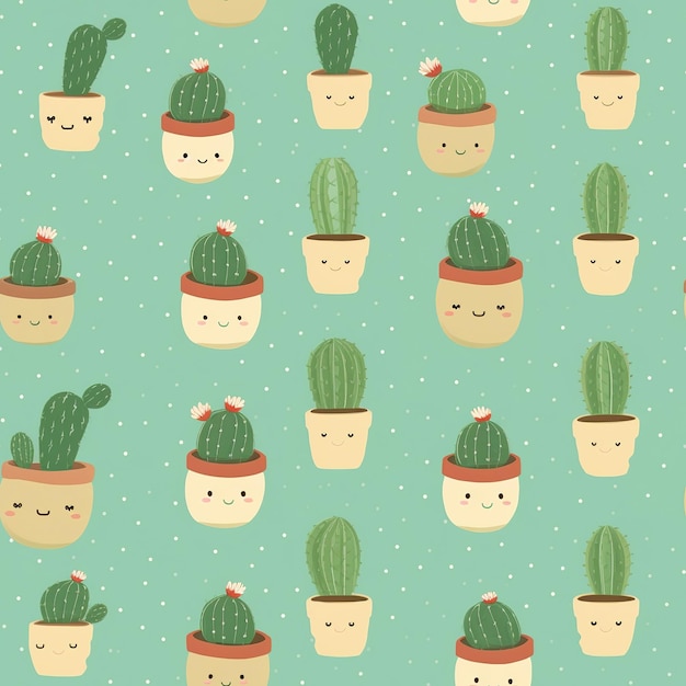 modèle de plantes de cactus