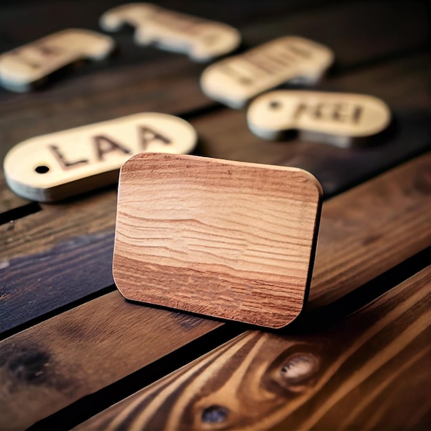 Photo modèle de plaque de panneau en bois vide texture en bois image générée par ai