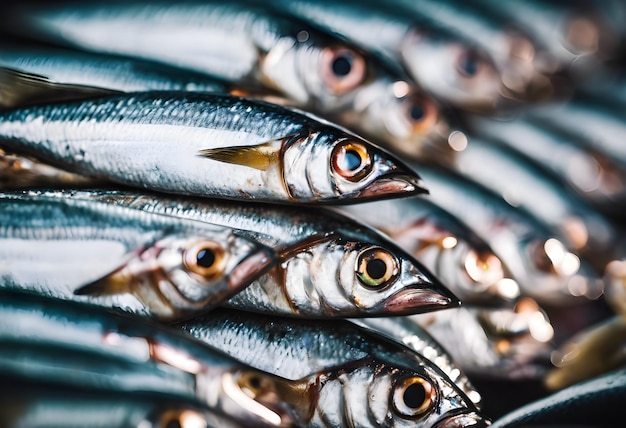 Photo modèle de poisson brillant sardines flatley