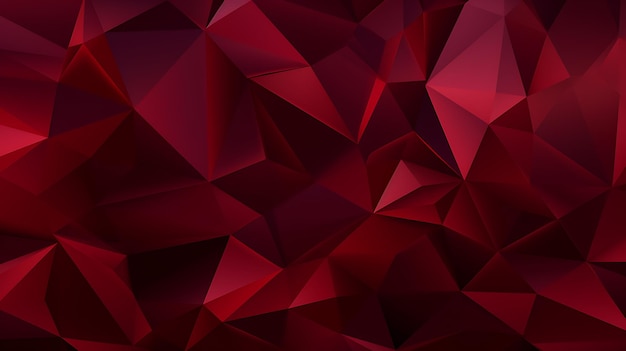 Modèle polygonal abstrait vectoriel rouge foncé Un échantillon avec des formes polygonales Ai Génératif