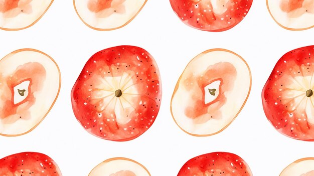 Modèle de pomme aquarelle