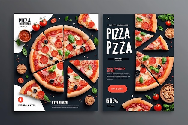 Photo un modèle de post sur les réseaux sociaux pour une délicieuse pizza