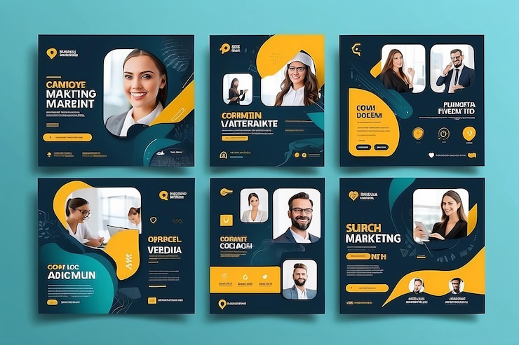 Photo modèle de poste d'agence de marketing numérique et de médias sociaux d'entreprise