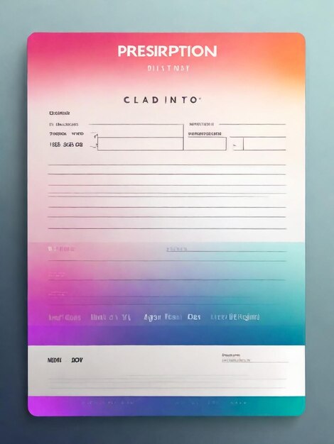 Photo modèle de prescription en gradient