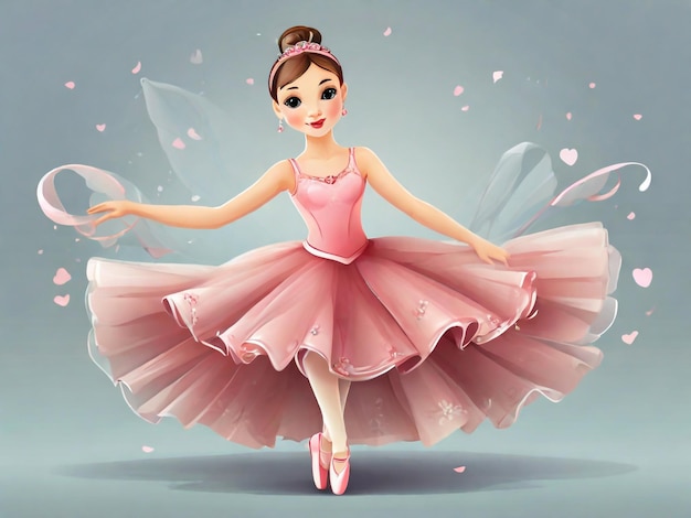 un modèle d'une princesse avec une robe rose dessus