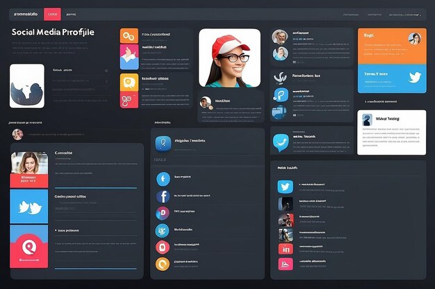 Modèle de profil sur les réseaux sociaux