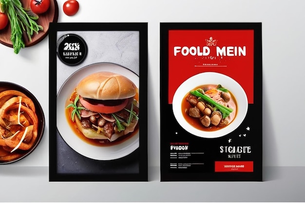 Modèle de promotion culinaire avec photo Modèle de publication sur les réseaux sociaux