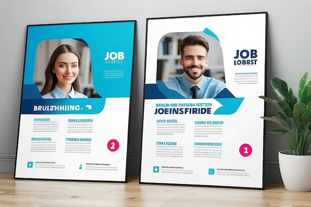 Modèle de publicité de recrutement Affiche de recrutement affiche d'embauche de poste bannière de médias sociaux