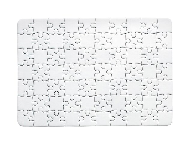 Modèle de puzzle simple isolé sur blanc