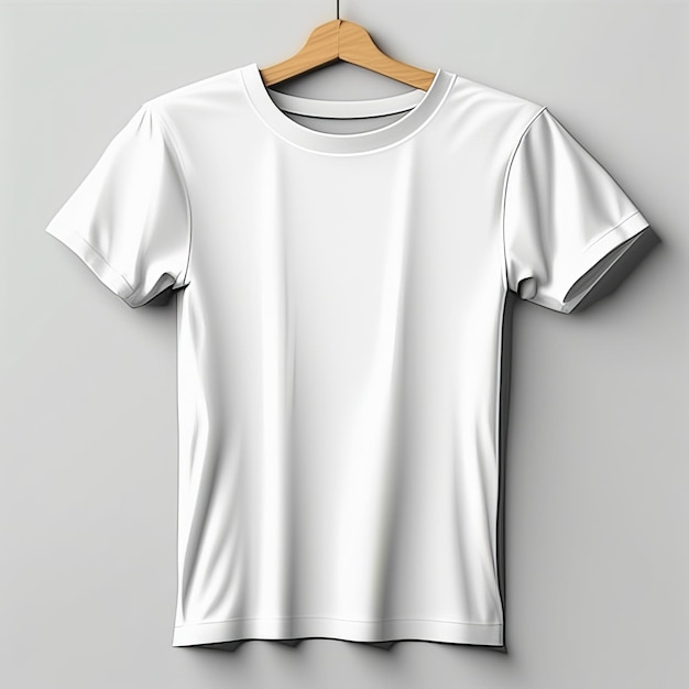 Modèle de robe de mode vêtements t-shirt blanc en blanc