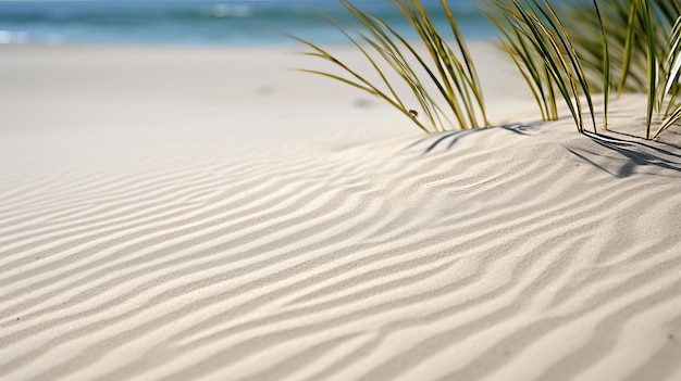 Photo modèle de sable zen minimaliste avec des feuilles de palmier pour la méditation et la relaxation à l'arrière-plan du spa