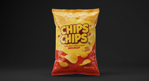 Modèle de sac à chips et modèle d'emballage de chips
