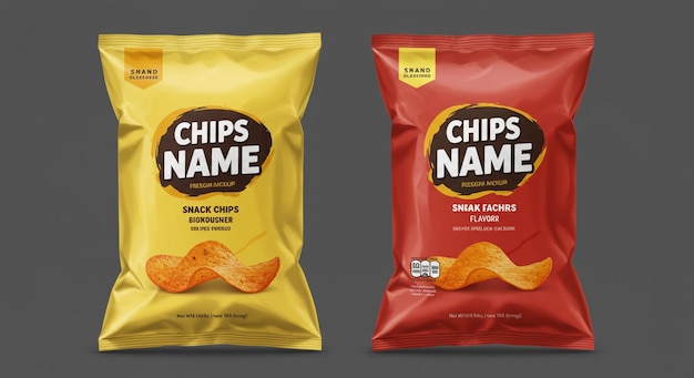 Modèle de sac à chips et modèle d'emballage de chips