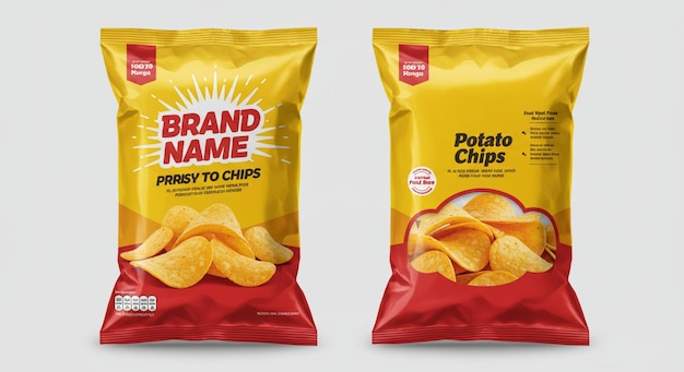 Modèle de sac à chips et modèle d'emballage de chips