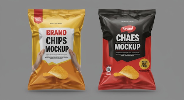 Modèle de sac à chips et modèle d'emballage de chips