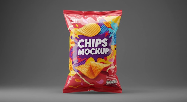 Modèle de sac à chips et modèle d'emballage de chips