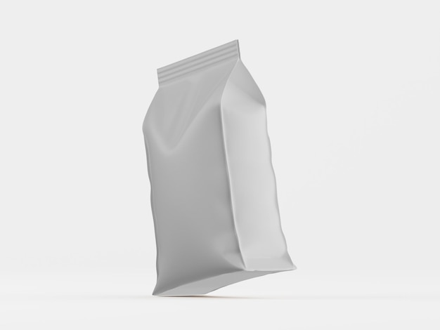 Modèle de sac d'emballage alimentaire blanc gris clair