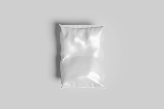 Modèle de sac d'emballage blanc en blanc