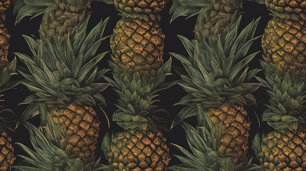 Photo modèle sans couture d'ananas