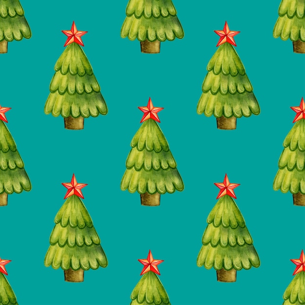 Modèle sans couture avec des arbres de Noël