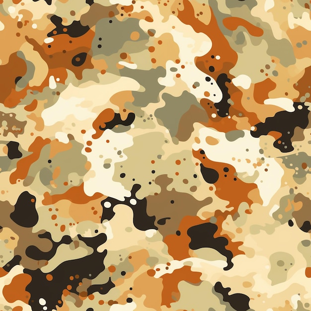 Modèle sans couture Camouflage du désert Motifs généralement beiges ou de couleur sable pour les environnements arides et désertiques générés par l'IA