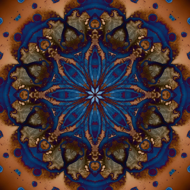 Photo modèle sans couture de fleurs géométriques texture de l'espace kaléidoscope