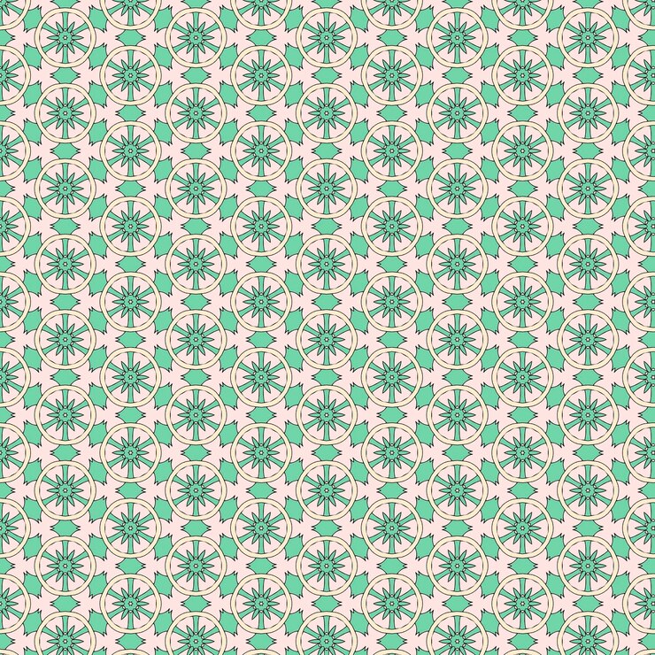 Photo un modèle sans couture avec des fleurs vertes et roses.