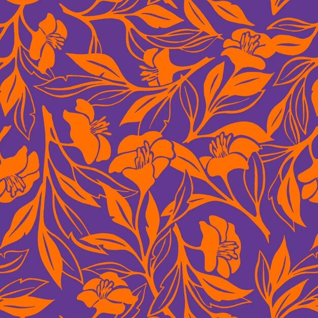 Modèle sans couture floral fleur fleur feuilles illustration doodle nature animale pour papier peint carte postale cartes de voeux mariage inviter papier cadeau